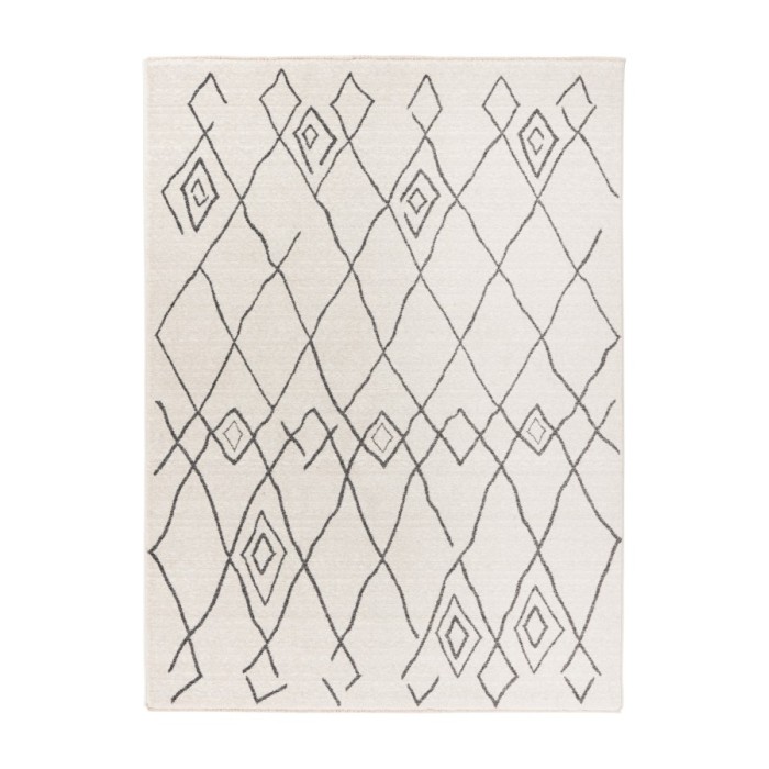 Tapis 170x120cm, design 205 coloris ivoire - Confort et élégance pour votre intérieur