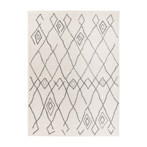 Tapis 170x120cm, design 205 coloris ivoire - Confort et élégance pour votre intérieur