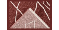 Tapis 230x160cm, design A205R coloris terracotta - Confort et élégance pour votre intérieur