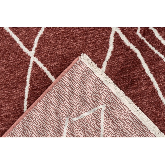 Tapis 290x200cm, design A205R coloris terracotta - Confort et élégance pour votre intérieur