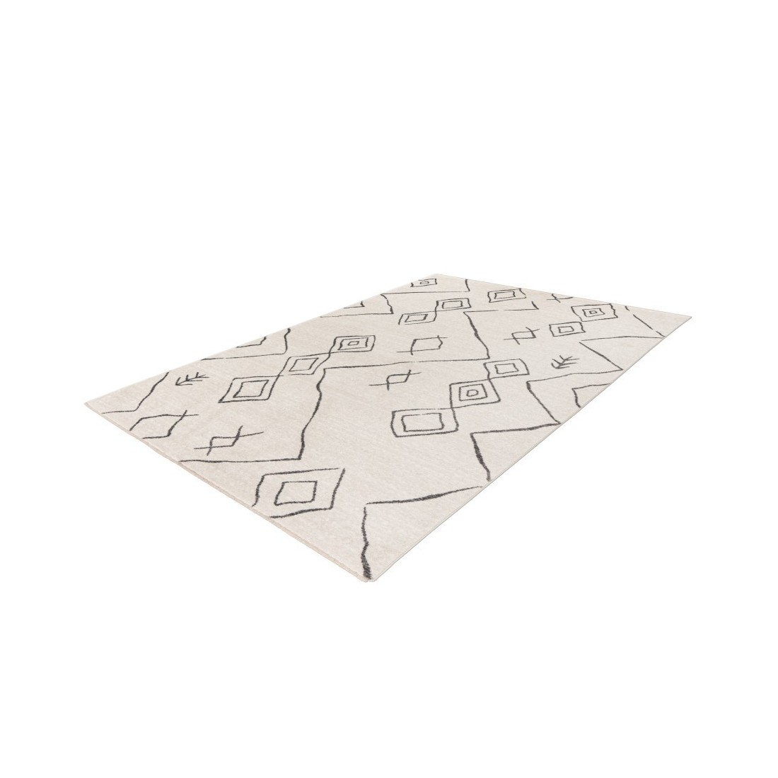 Tapis 150x80cm, design A305R coloris ivoire - Confort et élégance pour votre intérieur