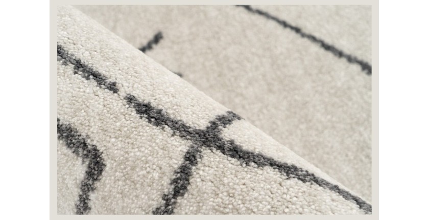 Tapis 150x80cm, design A305R coloris ivoire - Confort et élégance pour votre intérieur