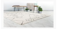 Tapis 290x200cm, design A305R coloris ivoire - Confort et élégance pour votre intérieur