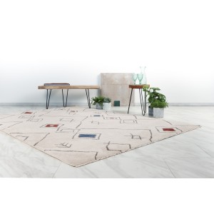 Tapis 170x120cm, design A305R coloris multicouleurs - Confort et élégance pour votre intérieur