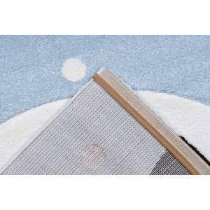 Tapis 170x120cm, design A223O coloris bleu - Confort et élégance pour votre intérieur