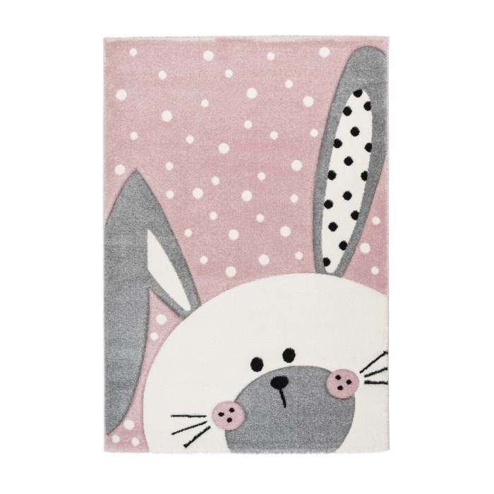 Tapis 150x80cm, design A423O coloris rose - Confort et élégance pour votre intérieur