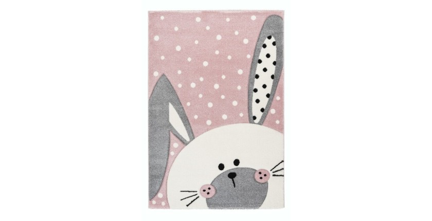 Tapis 230x160cm, design A423O coloris rose - Confort et élégance pour votre intérieur