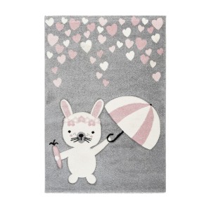 Tapis 150x80cm, design A623O coloris rose - Confort et élégance pour votre intérieur