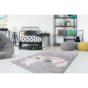 Tapis 230x160cm, design A623O coloris gris - Confort et élégance pour votre intérieur