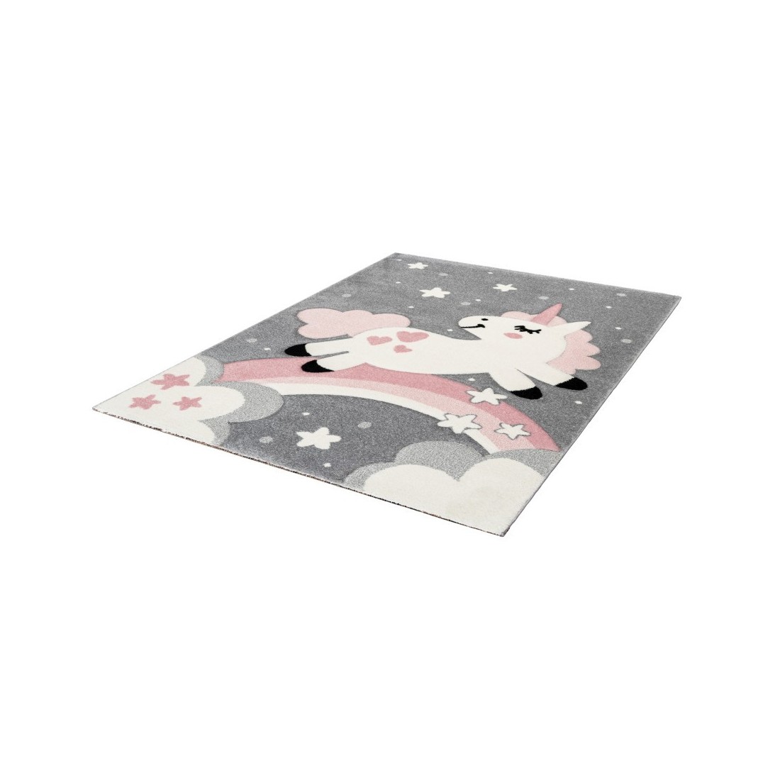 Tapis 170x120cm, design A723O coloris rose - Confort et élégance pour votre intérieur