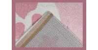 Tapis 230x160cm, design A723O coloris rose - Confort et élégance pour votre intérieur