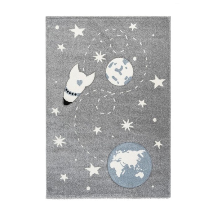 Tapis 150x80cm, design A033O coloris gris - Confort et élégance pour votre intérieur