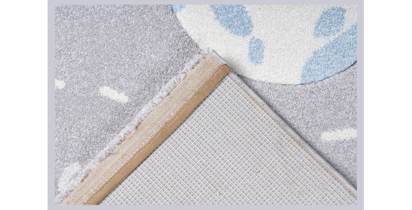 Tapis 170x120cm, design A033O coloris gris - Confort et élégance pour votre intérieur