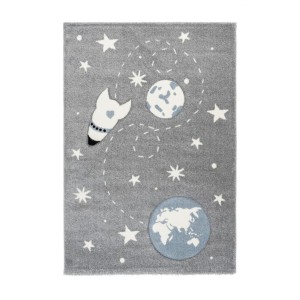 Tapis 170x120cm, design A033O coloris gris - Confort et élégance pour votre intérieur
