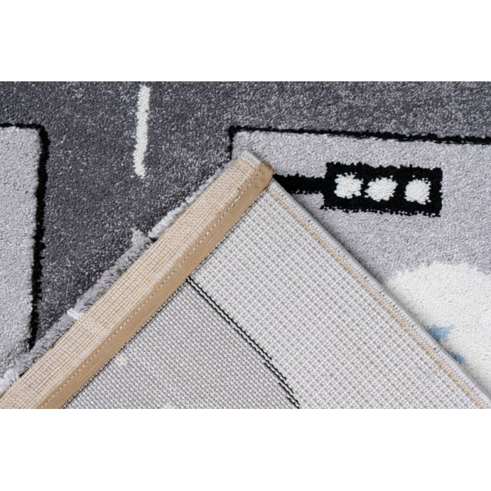 Tapis 150x80cm, design A133O coloris gris - Confort et élégance pour votre intérieur