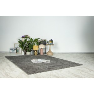 Tapis 290x200cm, design A102A coloris gris - Confort et élégance pour votre intérieur