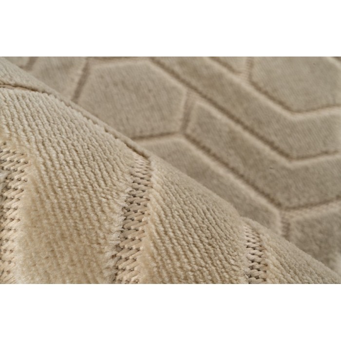 Tapis 150x80cm, design A202A coloris beige - Confort et élégance pour votre intérieur
