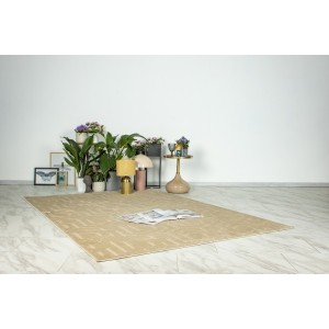 Tapis 300x80cm, design A202A coloris beige - Confort et élégance pour votre intérieur