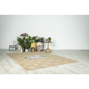 Tapis 300x80cm, design A302A coloris beige - Confort et élégance pour votre intérieur