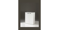 Rangement Bureau – Meuble 2 Portes Blanc Mat – Collection SOON – Meublorama