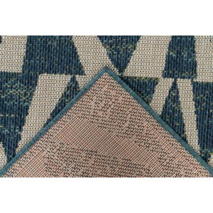 Tapis 150x80cm, design C203I coloris bleu - Confort et élégance pour votre intérieur