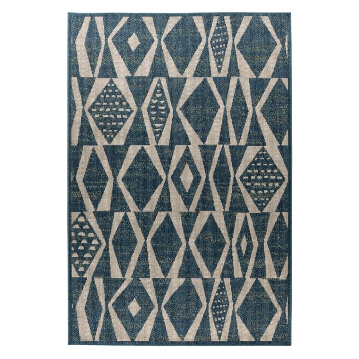 Tapis 170x120cm, design C203I coloris bleu - Confort et élégance pour votre intérieur