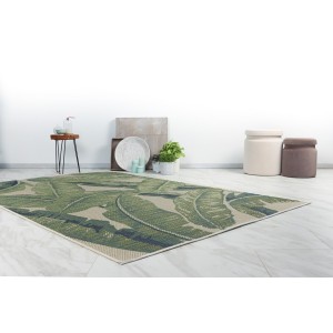Tapis 150x80cm, design C603I coloris vert - Confort et élégance pour votre intérieur
