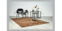 Tapis 170x120cm, design C007Y coloris brun clair - Confort et élégance pour votre intérieur