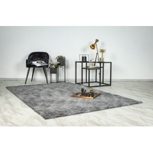 Tapis 170x120cm, design C007Y coloris argent - Confort et élégance pour votre intérieur