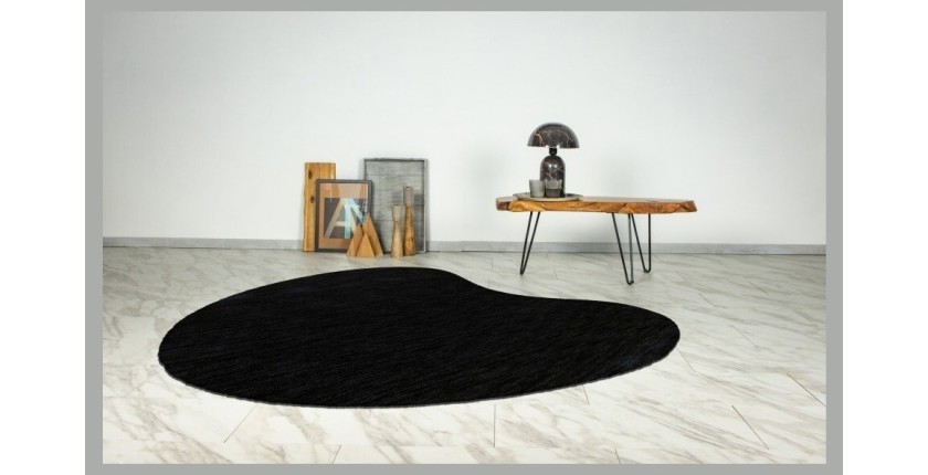 Tapis 230x160cm, design C008Y coloris noir - Confort et élégance pour votre intérieur