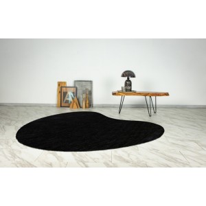 Tapis 230x160cm, design C008Y coloris noir - Confort et élégance pour votre intérieur