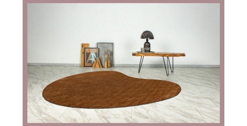 Tapis 230x160cm, design C008Y coloris camel - Confort et élégance pour votre intérieur