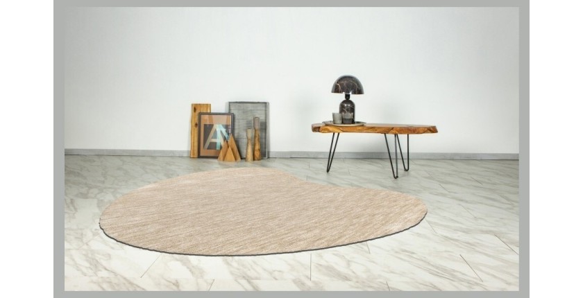 Tapis 230x160cm, design C008Y coloris ivoire - Confort et élégance pour votre intérieur