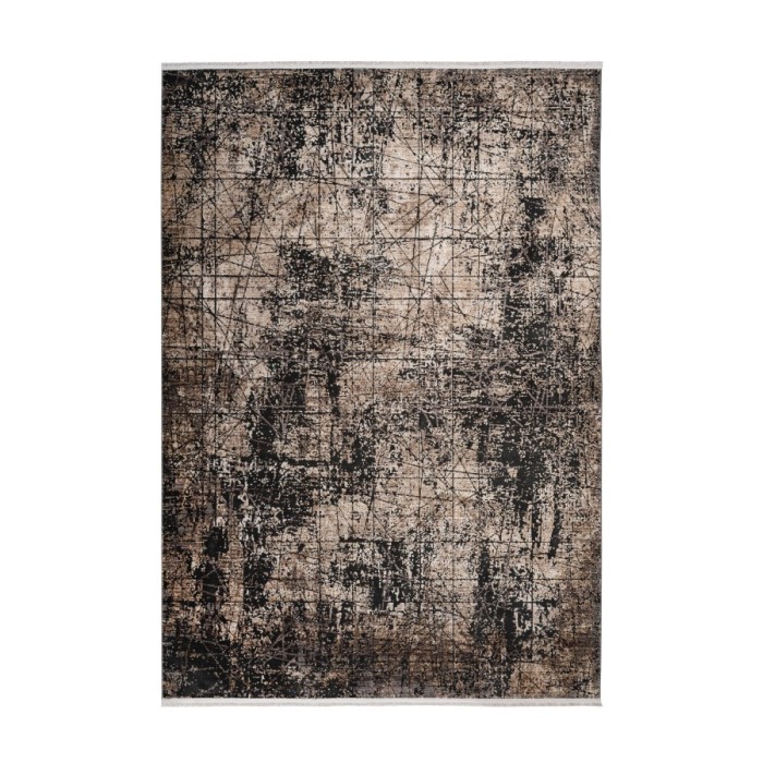 Tapis 150x80cm, design C209E coloris beige - Confort et élégance pour votre intérieur
