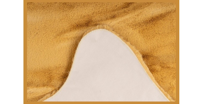 Tapis 90x60cm, design C005Y coloris jaune doré - Confort et élégance pour votre intérieur