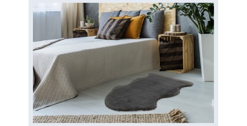 Tapis 90x60cm, design C005Y coloris gris - Confort et élégance pour votre intérieur