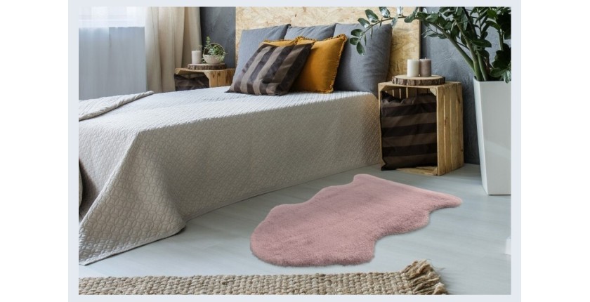 Tapis 90x60cm, design C005Y coloris rose - Confort et élégance pour votre intérieur