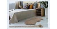 Tapis 90x60cm, design C005Y coloris taupe - Confort et élégance pour votre intérieur