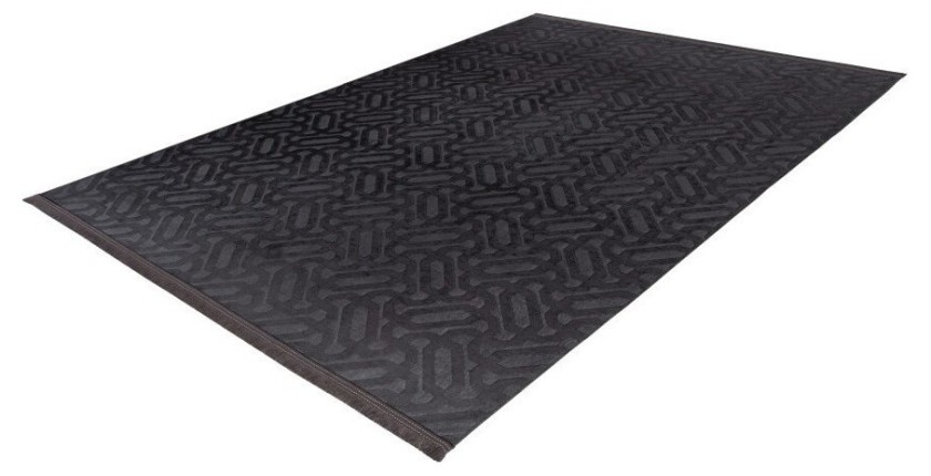 Tapis 140x80cm, design D012A coloris graphite - Confort et élégance pour votre intérieur