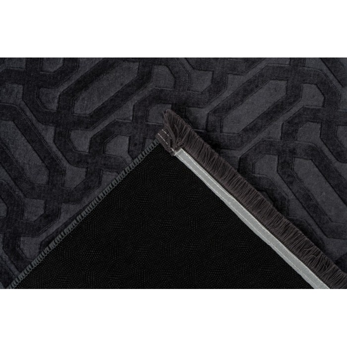 Tapis 140x80cm, design D012A coloris graphite - Confort et élégance pour votre intérieur