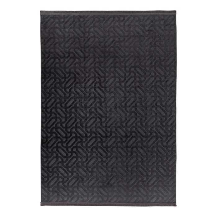 Tapis 140x80cm, design D012A coloris graphite - Confort et élégance pour votre intérieur
