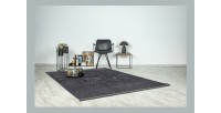 Tapis 280x80cm, design D012A coloris graphite - Confort et élégance pour votre intérieur