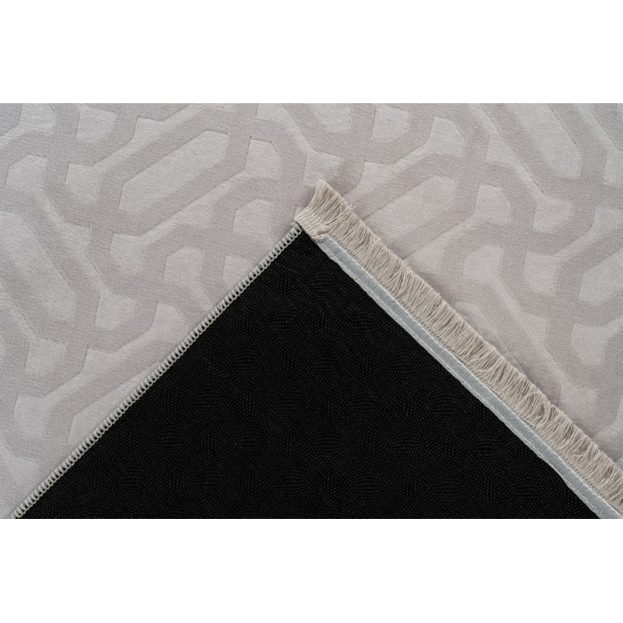 Tapis 140x80cm, design D012A coloris gris - Confort et élégance pour votre intérieur