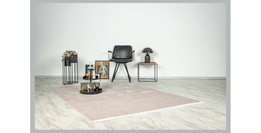 Tapis 280x200cm, design D012A coloris taupe clair - Confort et élégance pour votre intérieur