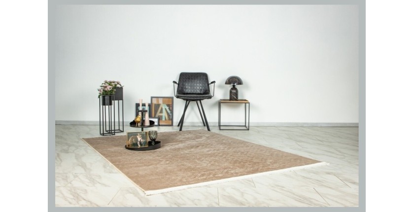 Tapis 280x80cm, design D012A coloris taupe - Confort et élégance pour votre intérieur