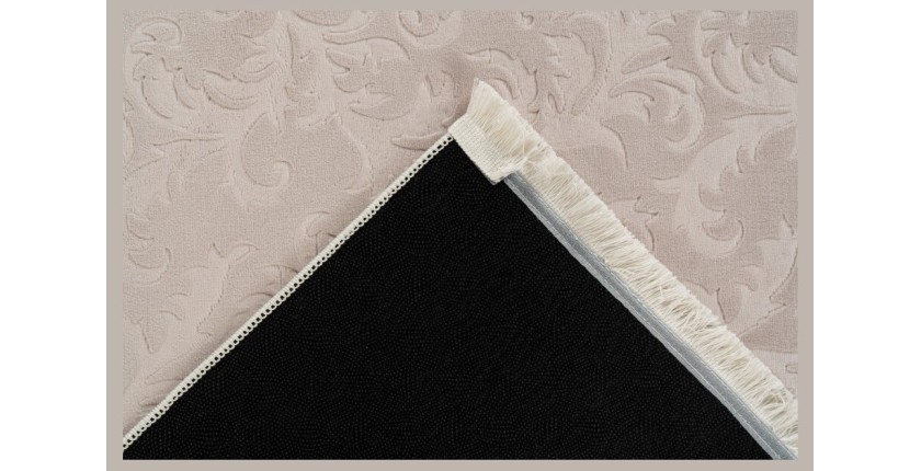 Tapis 220x160cm, design D112A coloris taupe clair - Confort et élégance pour votre intérieur