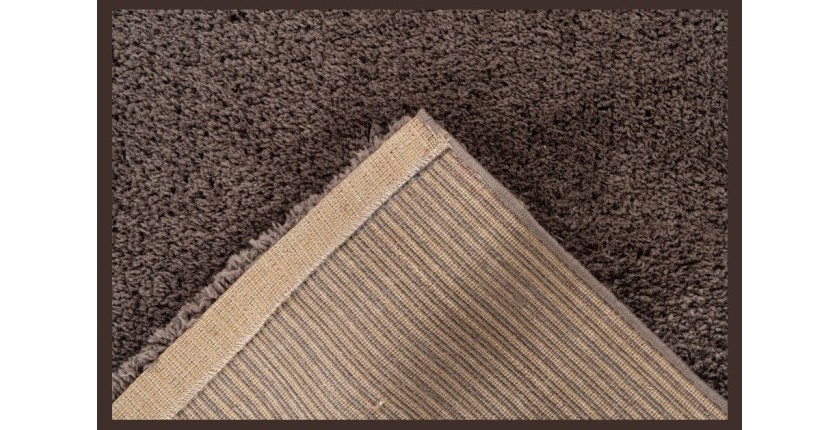 Tapis 150x80cm, design D005M coloris taupe - Confort et élégance pour votre intérieur