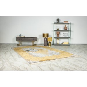 Tapis 170x120, design E109E coloris doré - Confort et élégance pour votre intérieur