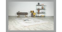 Tapis 150x80cm, design E109E coloris argent - Confort et élégance pour votre intérieur