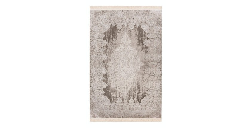 Tapis 150x80cm, design E109E coloris argent - Confort et élégance pour votre intérieur